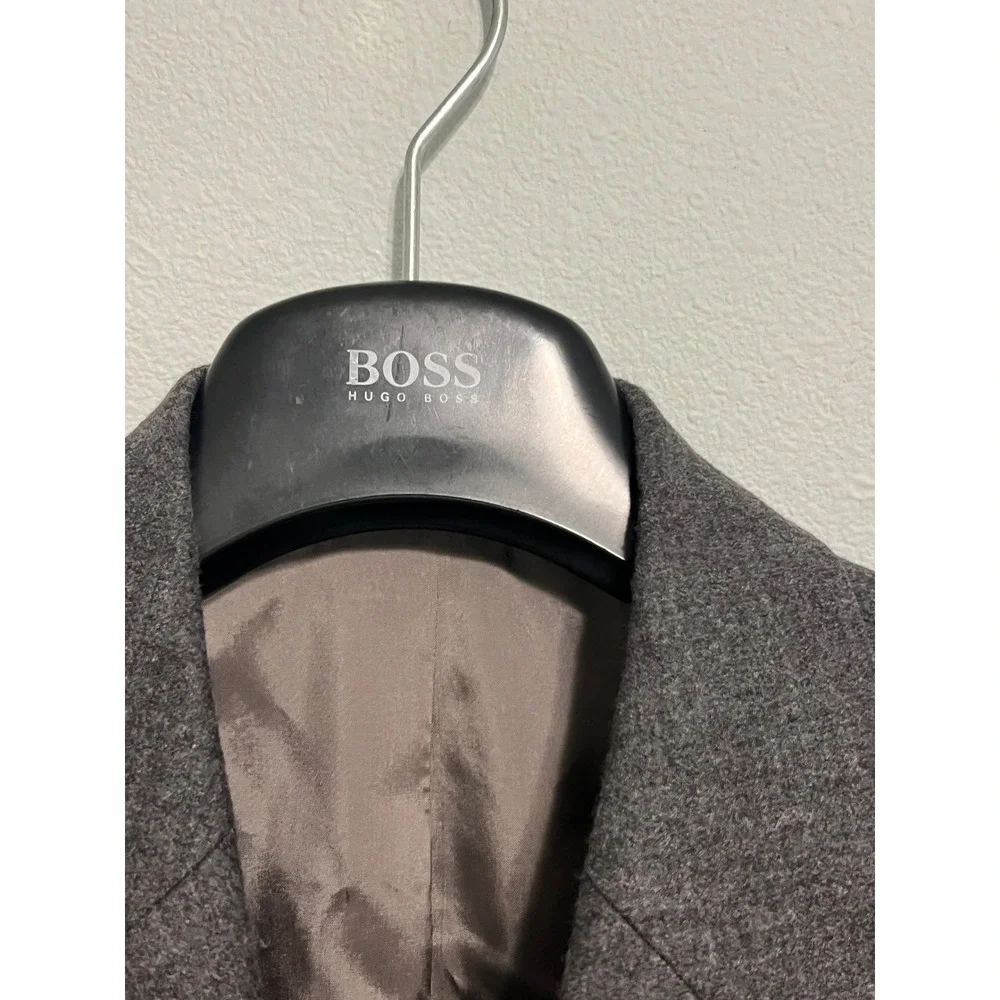 Hugo Boss Mens Gray Wool Cashmere Blazer Suit Made in USA Guabello 40S
